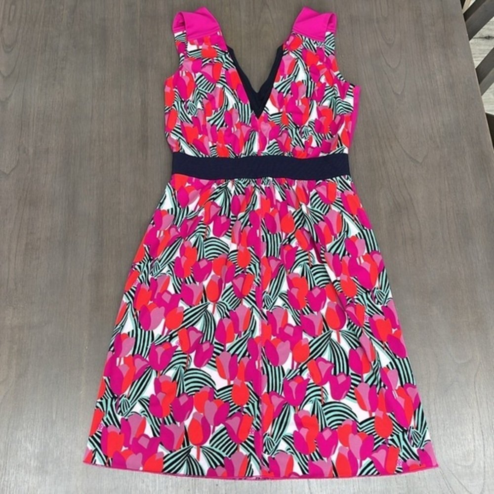 Tory Burch Floral Dress with Silk Tie Back